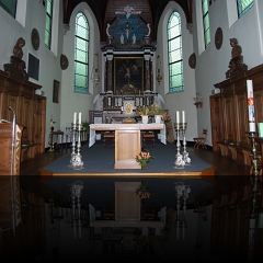 Halle kerk binnenzicht